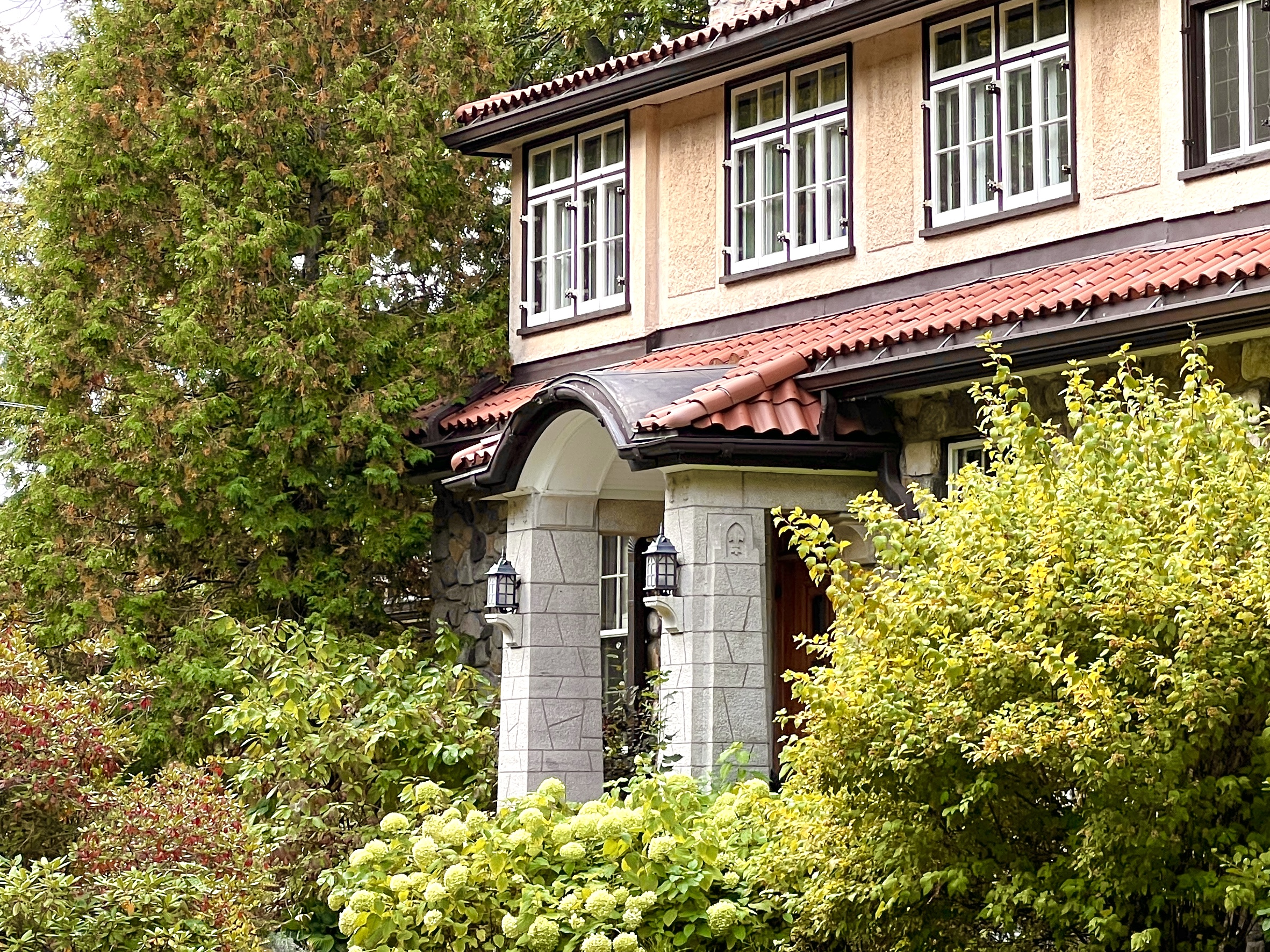 Forest Manor exterior at golden hour